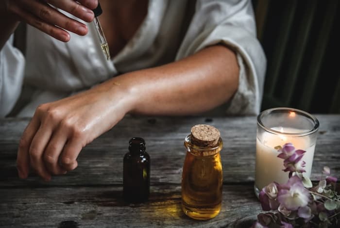 Spa stones and candle